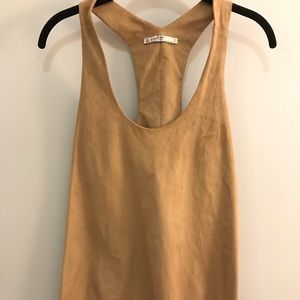 ZARA velvet tan top